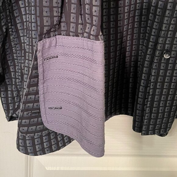 SYNRGY Men’s 4XL Big & Tall Dress Shirt - 100% Cotton - Geometric Micro-Print - Picture 7 of 9